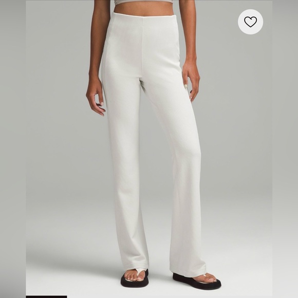 Lululemon Brushed Softstreme Ribbed Zip Flared Pant 32.5” - Picture 2 of 8